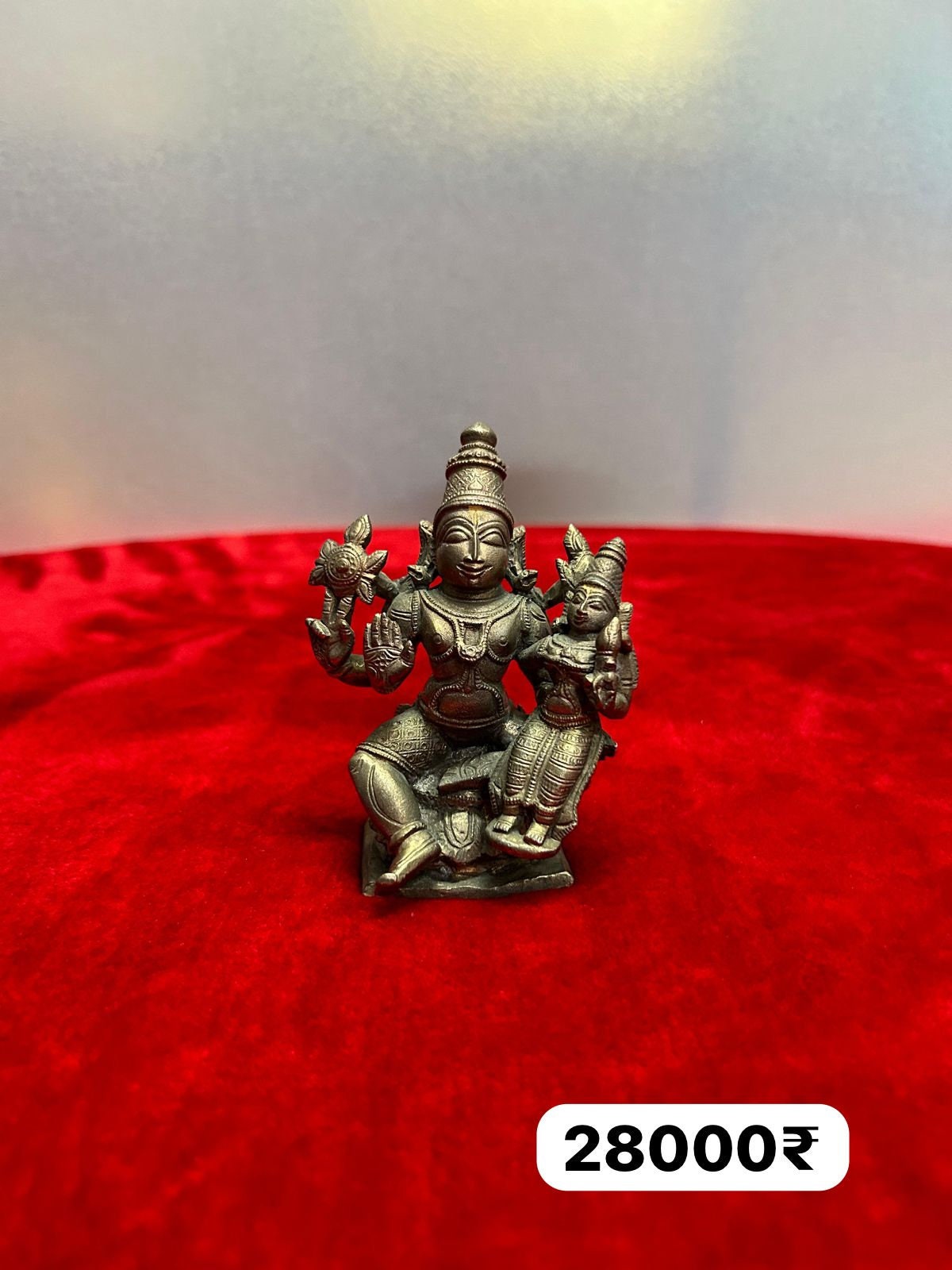 vintage bronze cast Lakshmi Naryana Idol