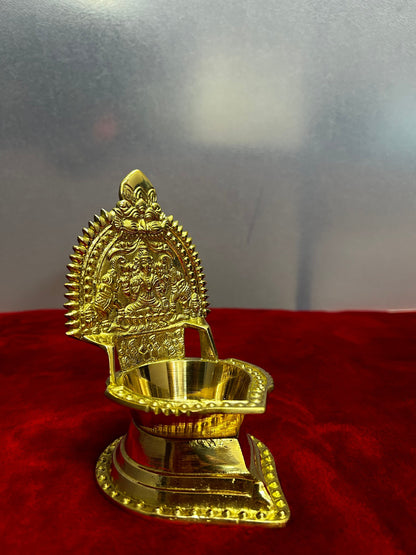 Panchaloha casted Kamakshi lamp