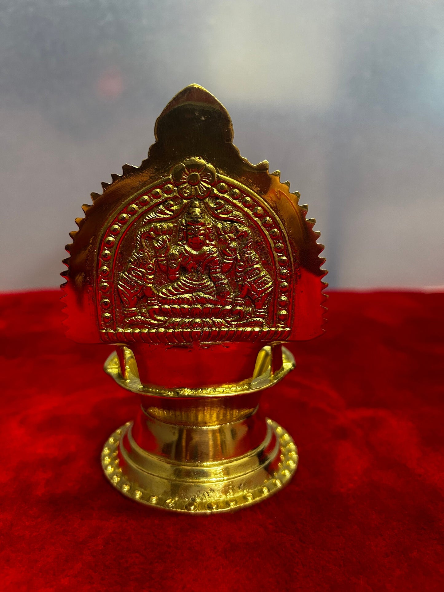 Panchaloha casted Kamakshi lamp