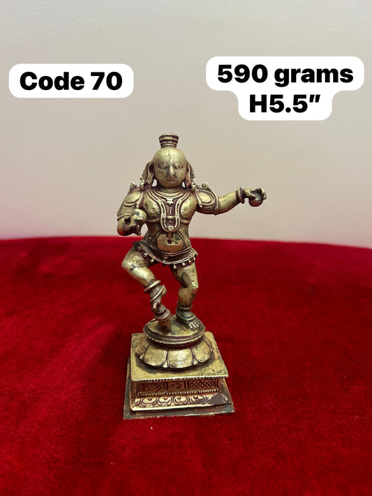 Museum Grade Replicas by Prasiddh Copper - Gujarat style narthana krishna dancing krishna