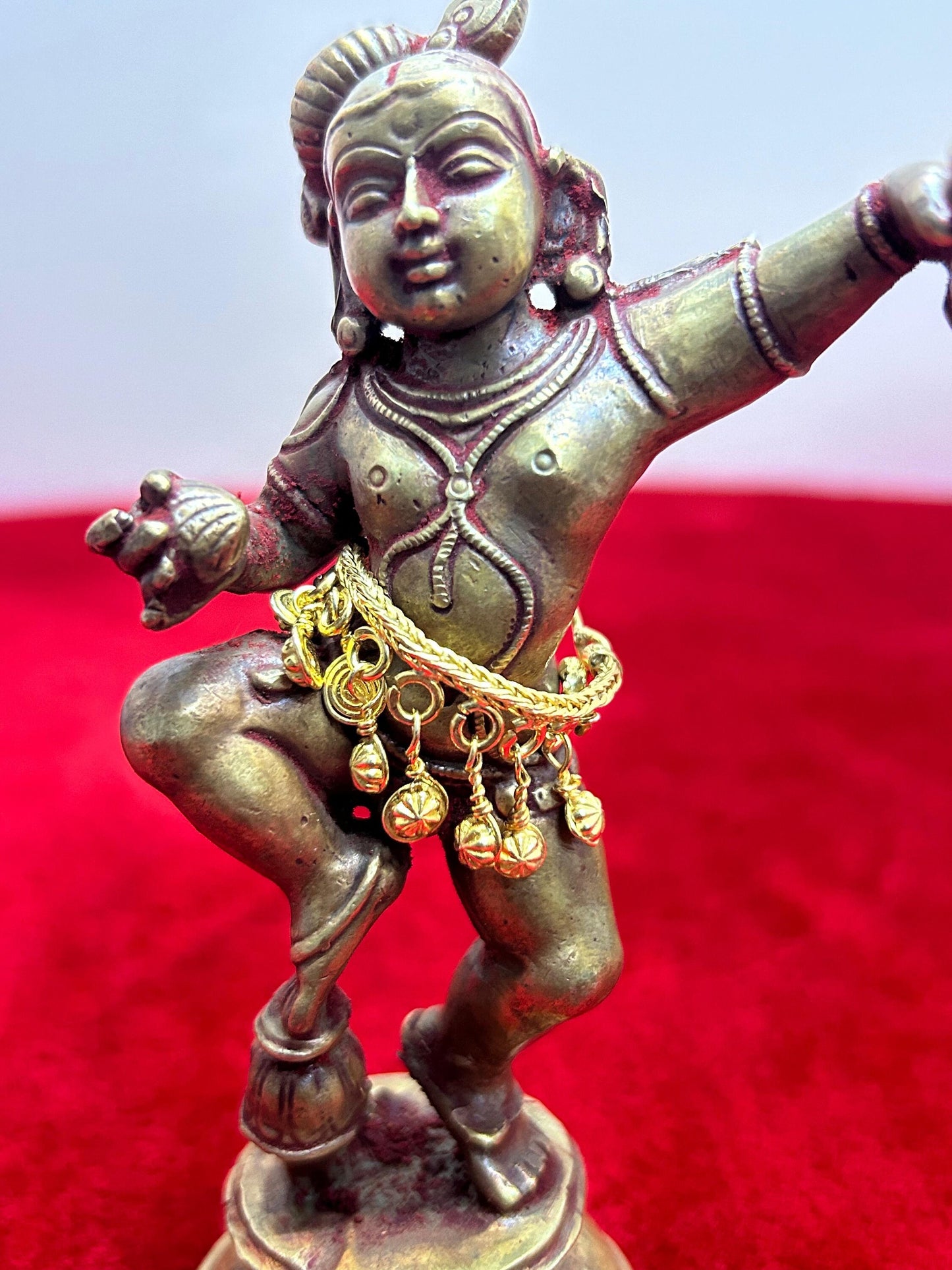 Prasiddh Copper Idols presents silver made gold polished waist belt for god idols