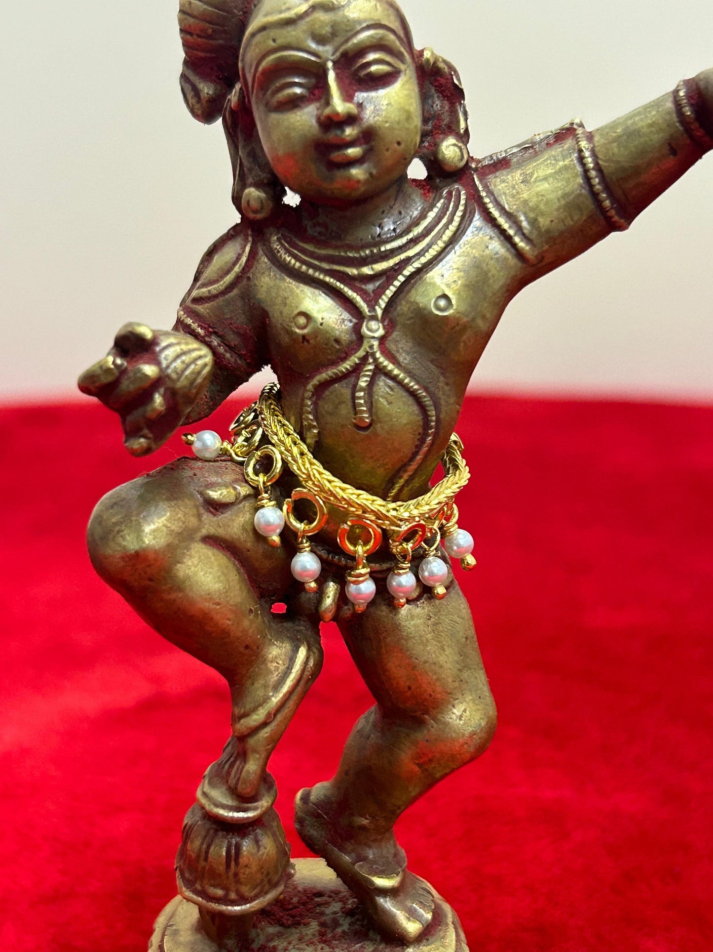 Prasiddh Copper Idols presents silver made gold polished waist belt for god idols