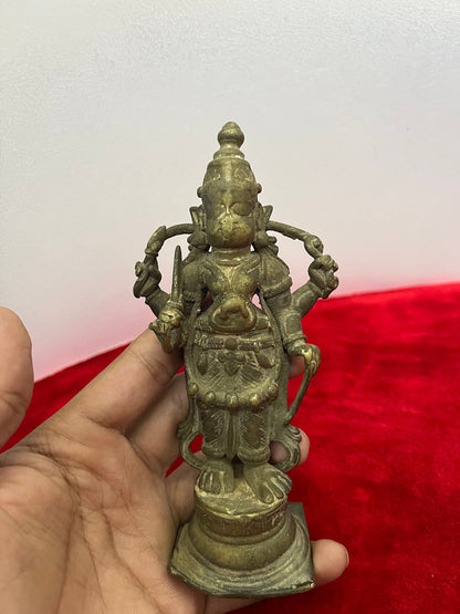 vintage bronze cast Veerabhadra idol