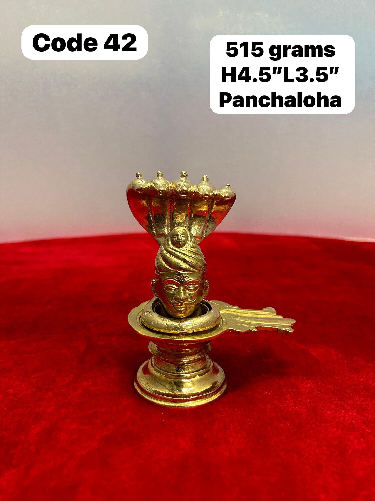 Prasiddh Copper Idols presents panchaloha idol of deccan style shiva linga with mukha mahalingeshwara swamy