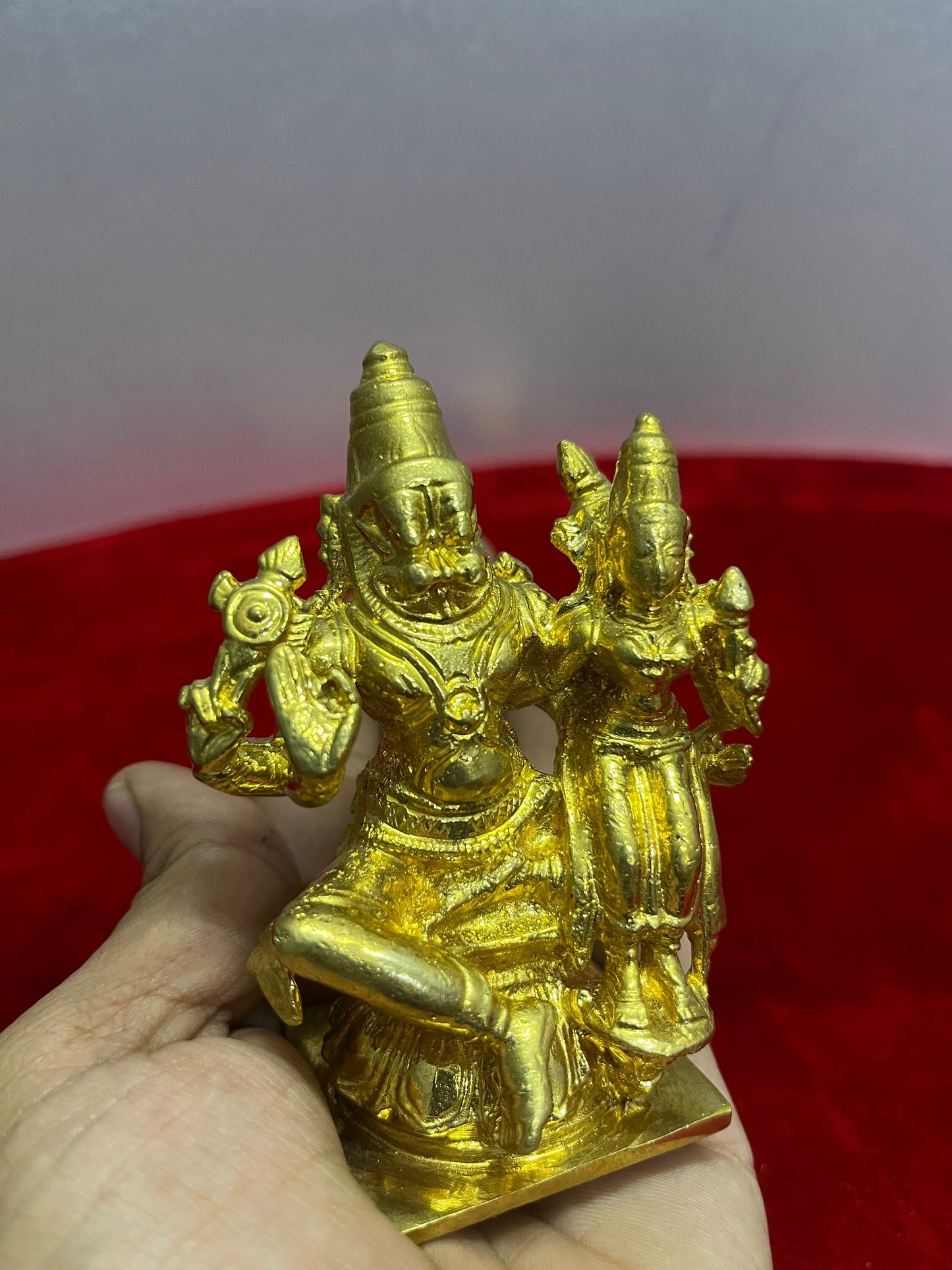 Prasiddh Copper Idols presents panchaloha idol of Lakshmi Narasimha swamy