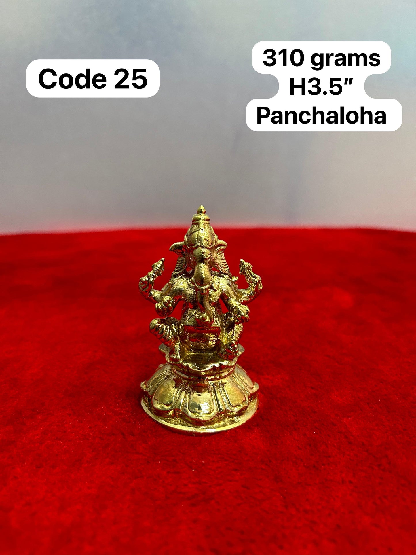 Prasiddh Copper Idols presents panchaloha idol of Dwimukha ganapathi 2 face ganesha , one of the 32 forms of Ganesha vidya