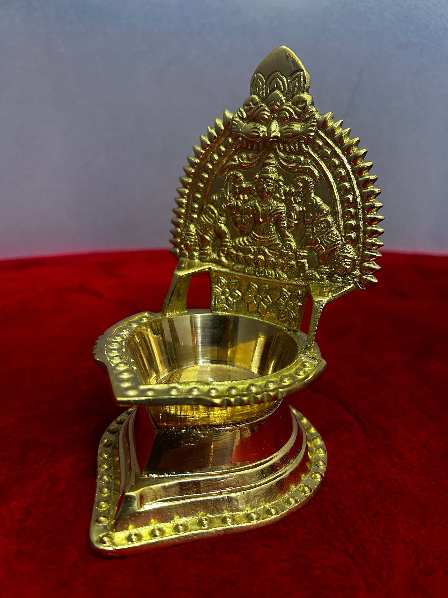 Panchaloha casted Gajalakshmi deepa/ Gajalakshmi lamp