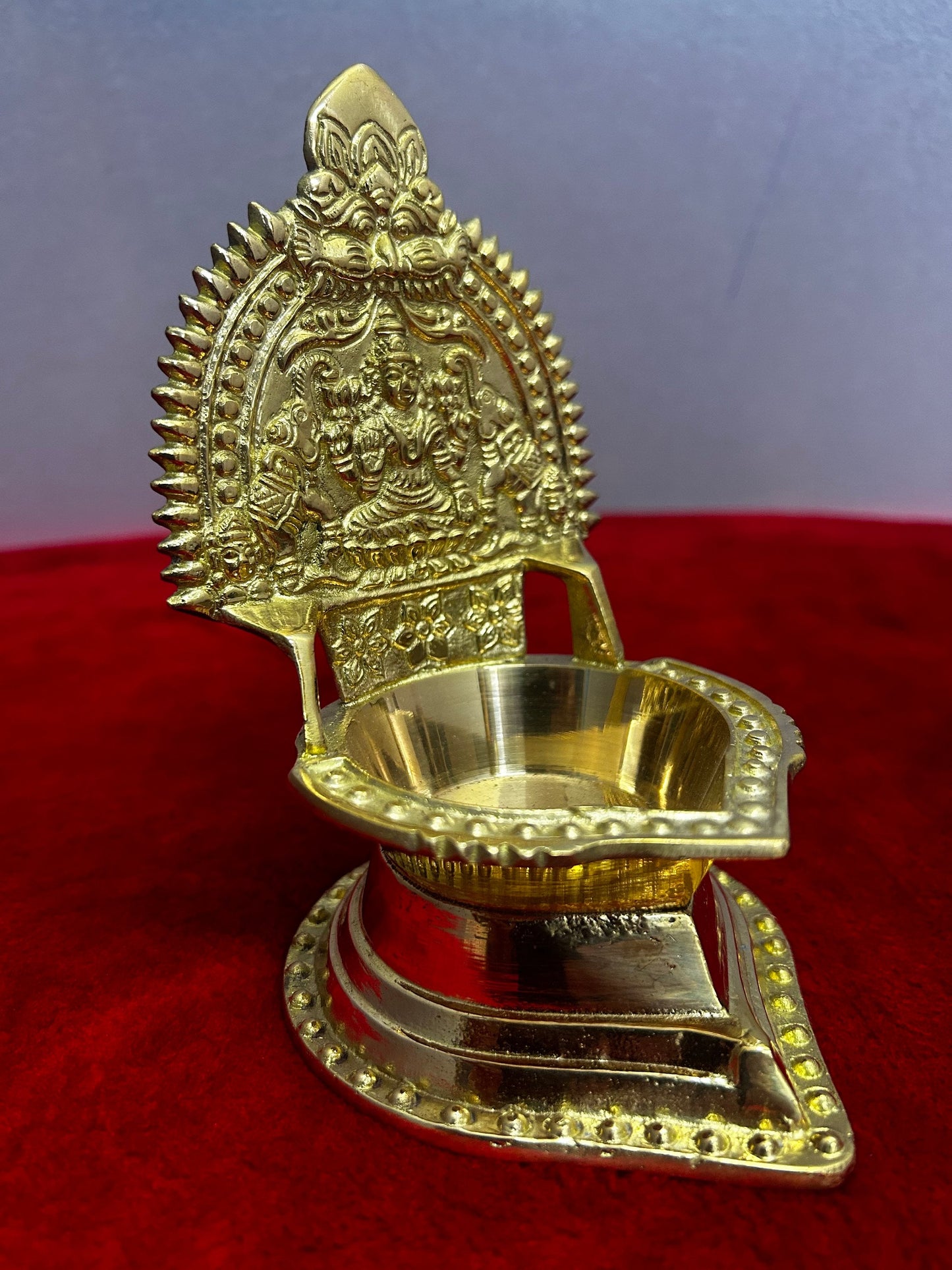 Panchaloha casted Gajalakshmi deepa/ Gajalakshmi lamp