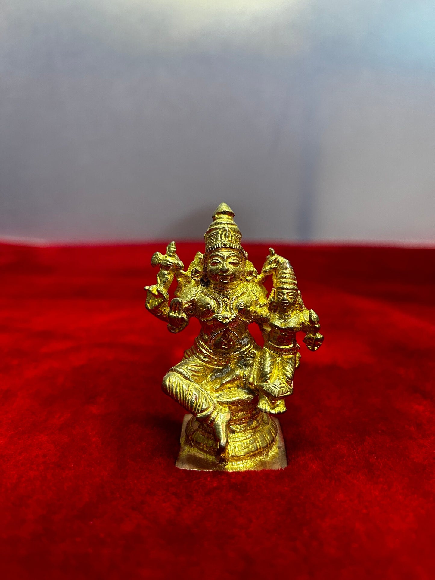 Prasiddh copper idol presents panchaloha idol of uma maheshwara swamy / umamaheshawara shiva