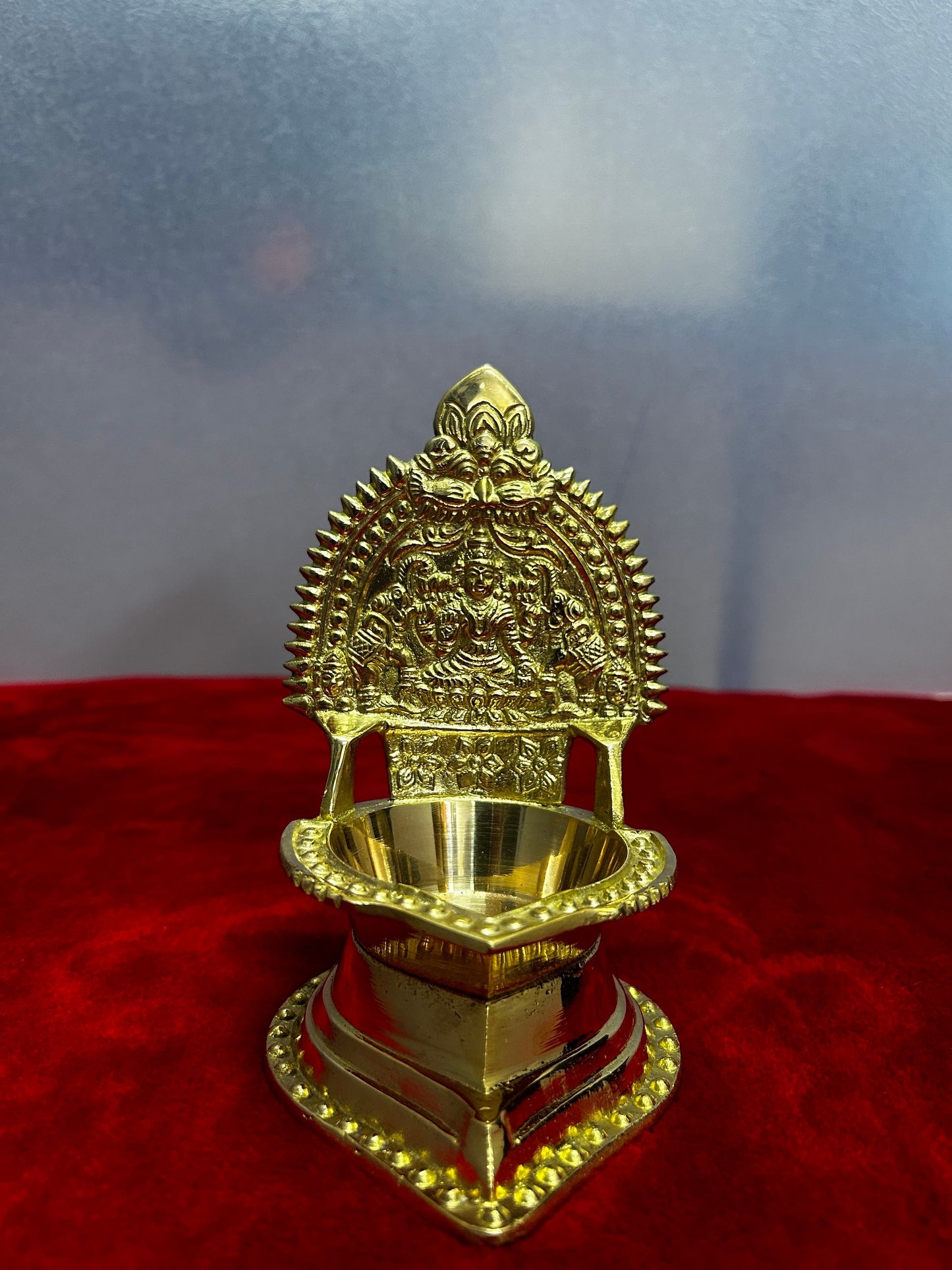 Panchaloha casted Kamakshi lamp