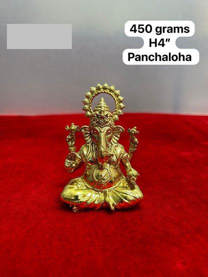 Prasiddh Copper Idols presents panchaloha idol of Ganesha