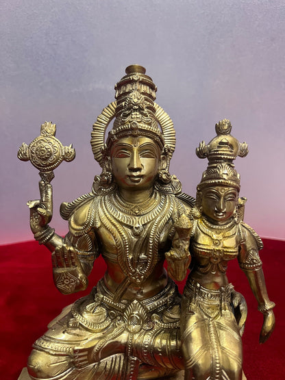 Prasiddh Copper Idols presents panchaloha idol of Lakshmi Narayana Idol