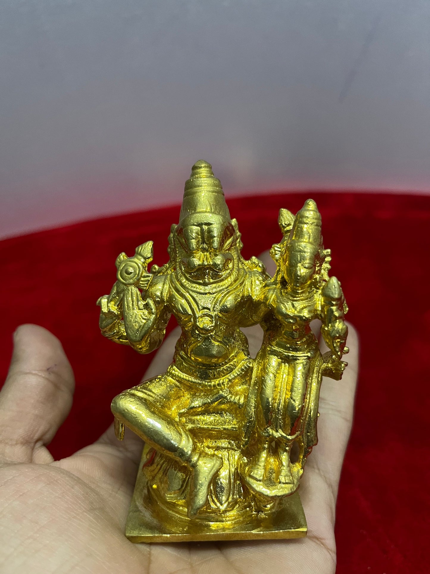 Prasiddh Copper Idols presents panchaloha idol of Lakshmi Narasimha swamy