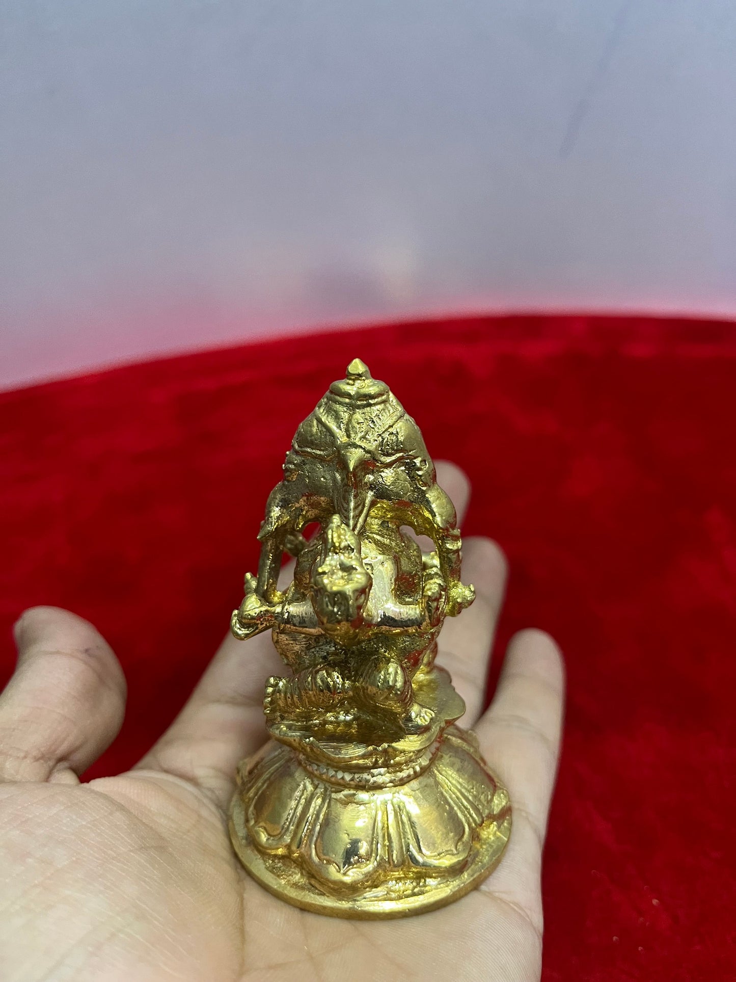 Prasiddh Copper Idols presents panchaloha idol of Dwimukha ganapathi 2 face ganesha , one of the 32 forms of Ganesha vidya