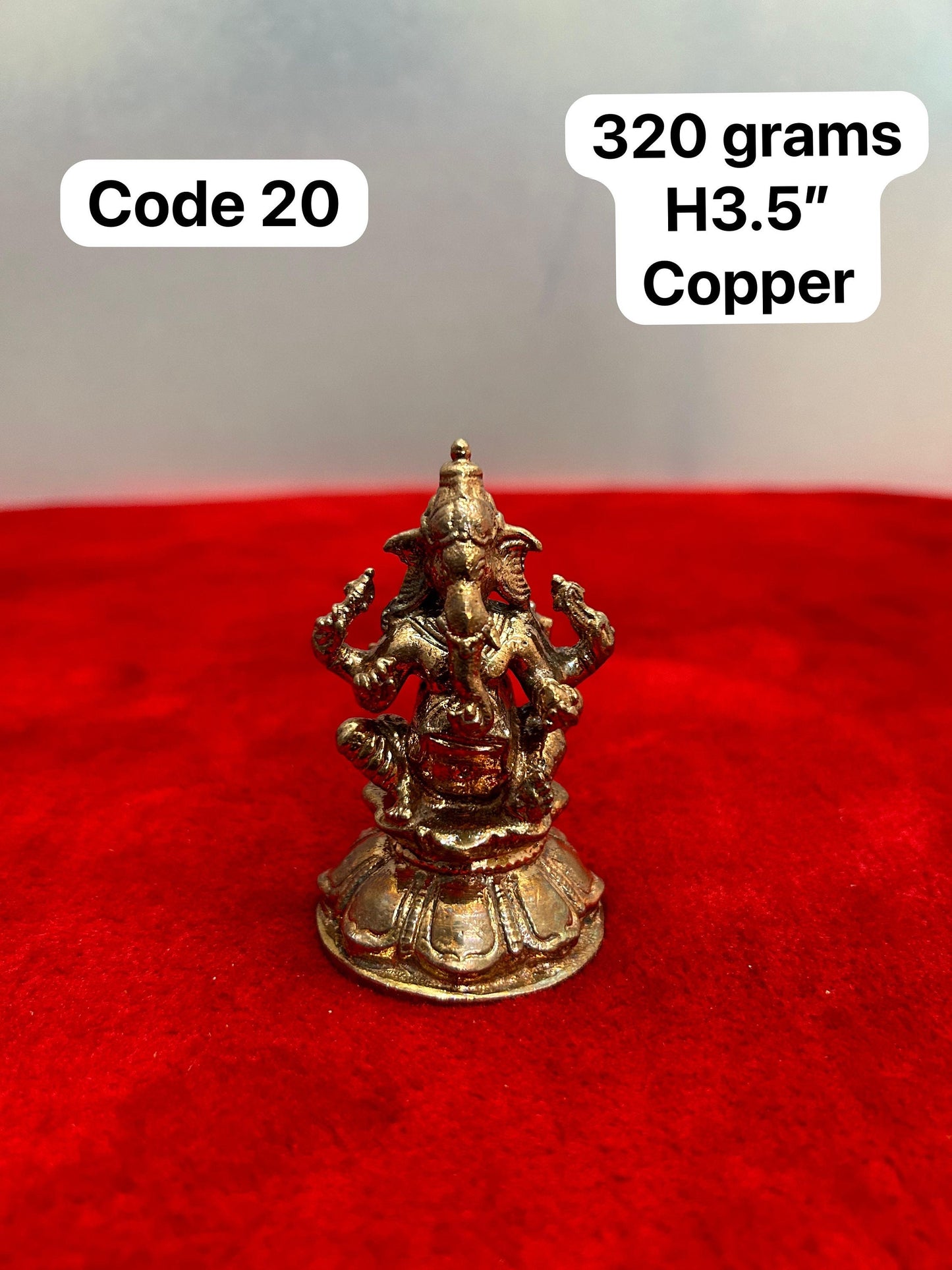 Prasiddh Copper Idols presents copper idol of Dwimukha ganapathi 2 face ganesha , one of the 32 forms of Ganesha vidya