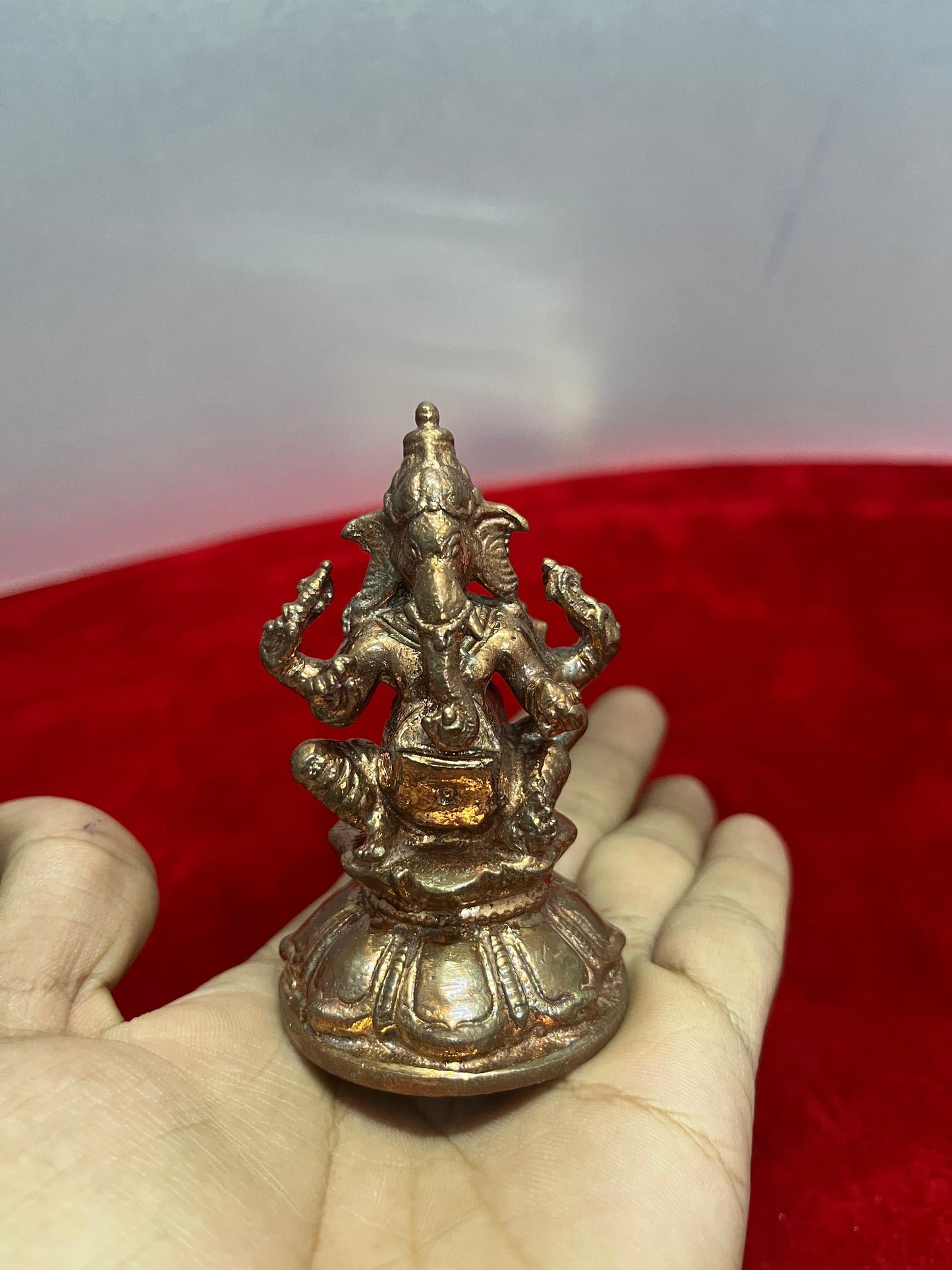 Prasiddh Copper Idols presents copper idol of Dwimukha ganapathi 2 face ganesha , one of the 32 forms of Ganesha vidya