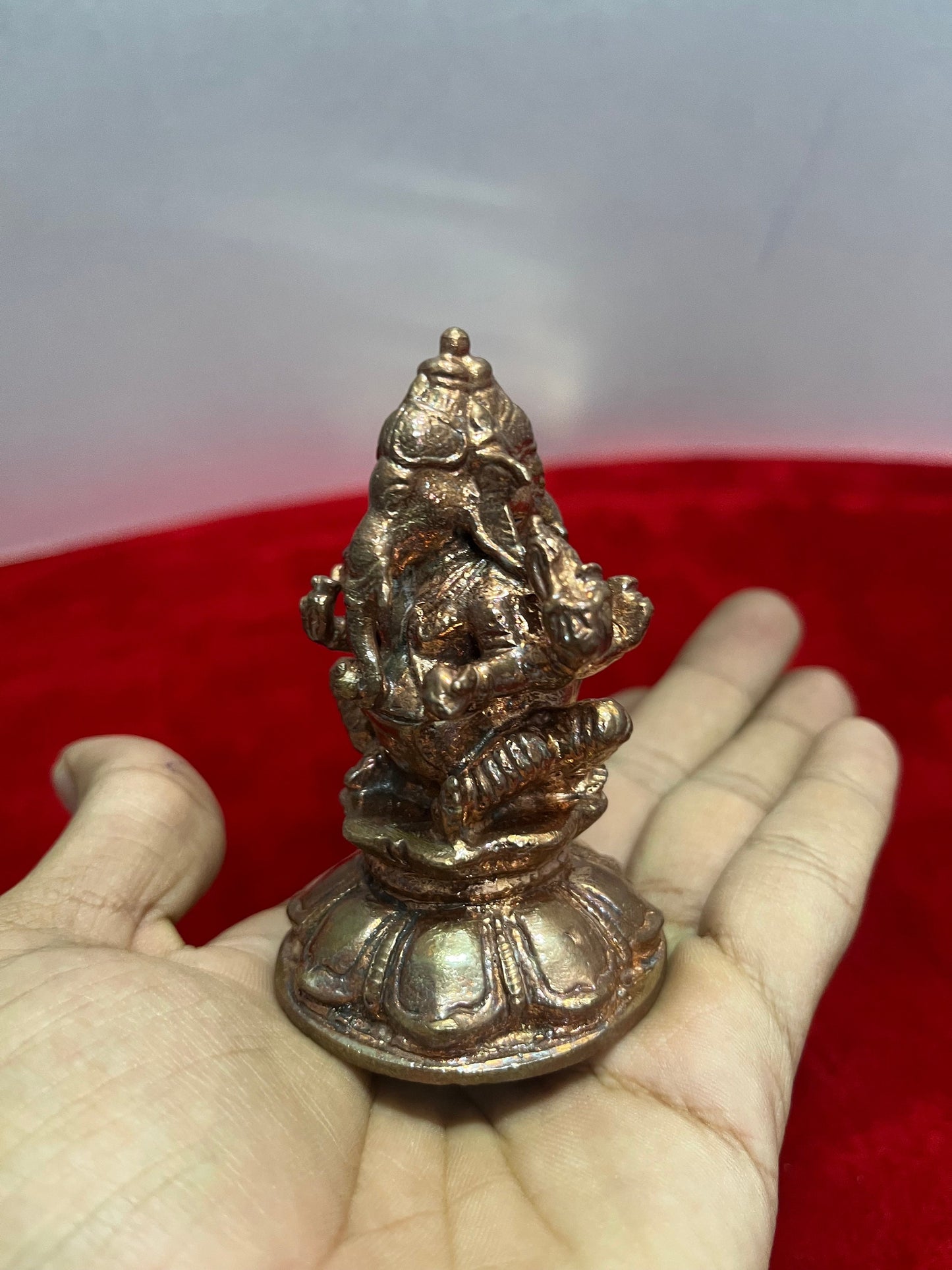 Prasiddh Copper Idols presents copper idol of Dwimukha ganapathi 2 face ganesha , one of the 32 forms of Ganesha vidya