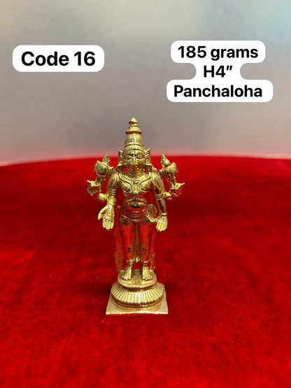 ಪ್ರಸಿದ್ಧ ತಾಮ್ರದ ವಿಗ್ರಹಗಳು ಶ್ರೀನಿವಾಸನ ಪಂಚಲೋಹದ ವಿಗ್ರಹವನ್ನು ಪ್ರಸ್ತುತಪಡಿಸುತ್ತವೆ