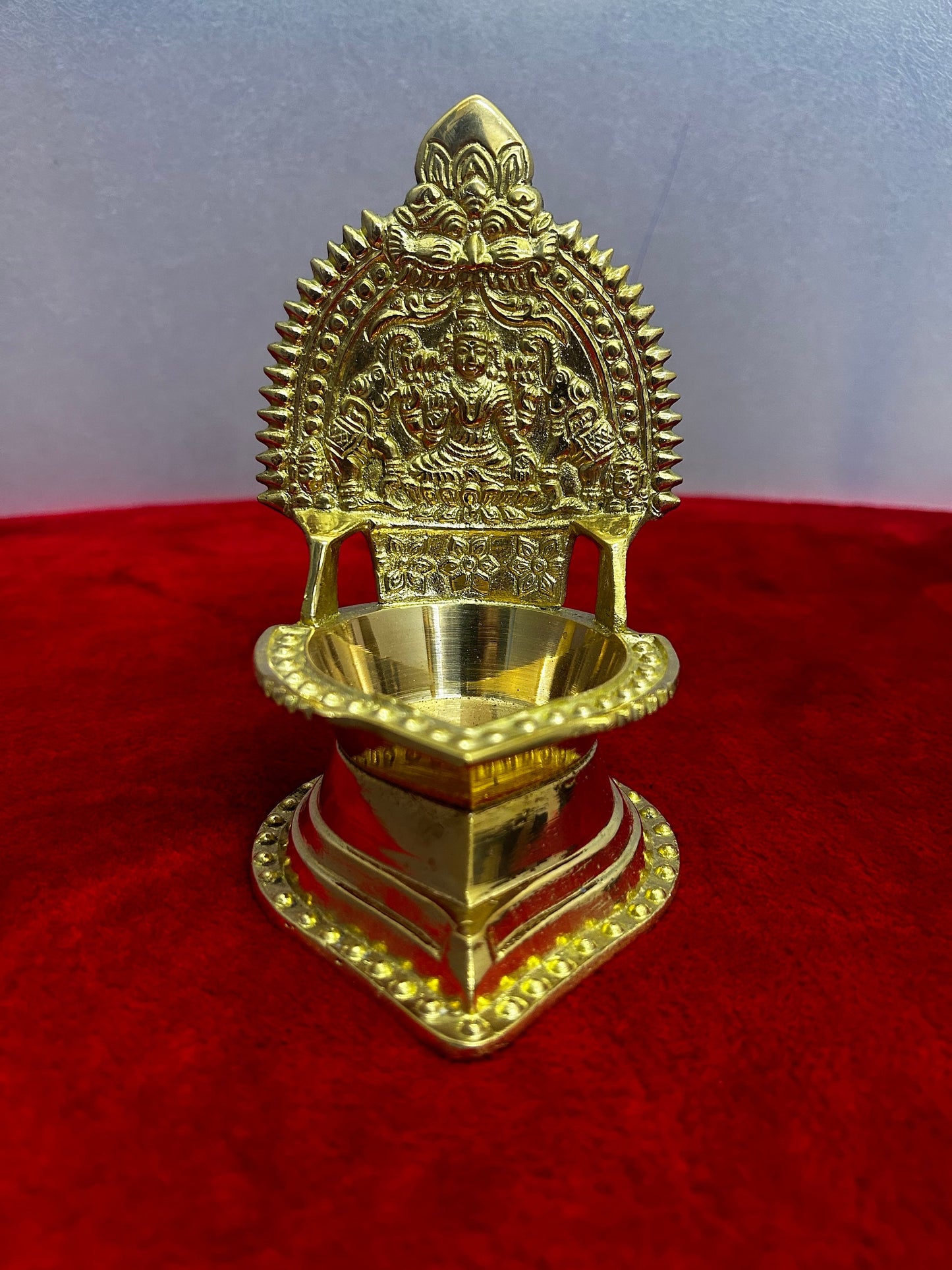 Panchaloha casted Gajalakshmi deepa/ Gajalakshmi lamp