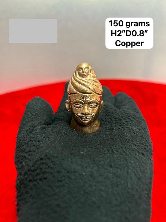 Prasiddh Copper Idols presents copper idol of Mukha Lingam for linga