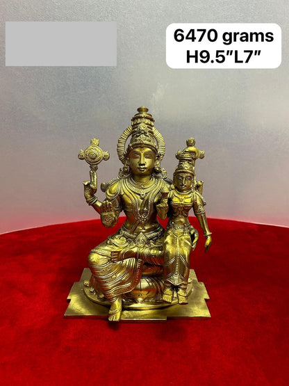 Prasiddh Copper Idols presents panchaloha idol of Lakshmi Narayana Idol