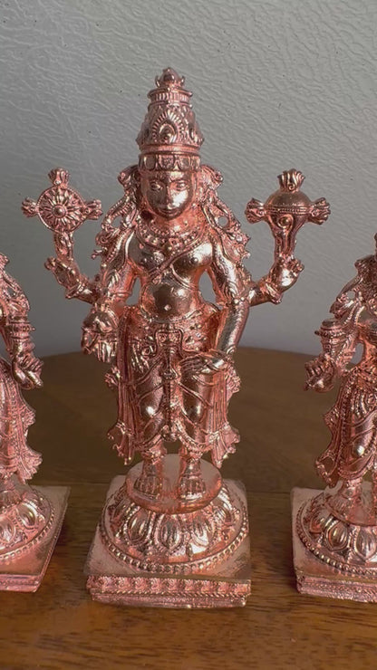 Srinivasa Parivar- Prasiddh idols present copper idol