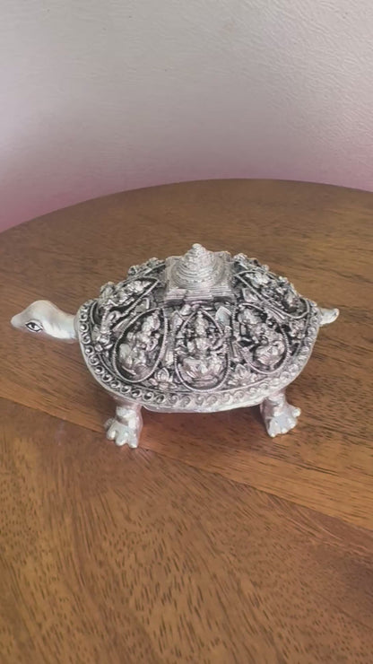 Astalakshmi Meru SriYantra - Prasiddh idols presents resin made silver polished idol