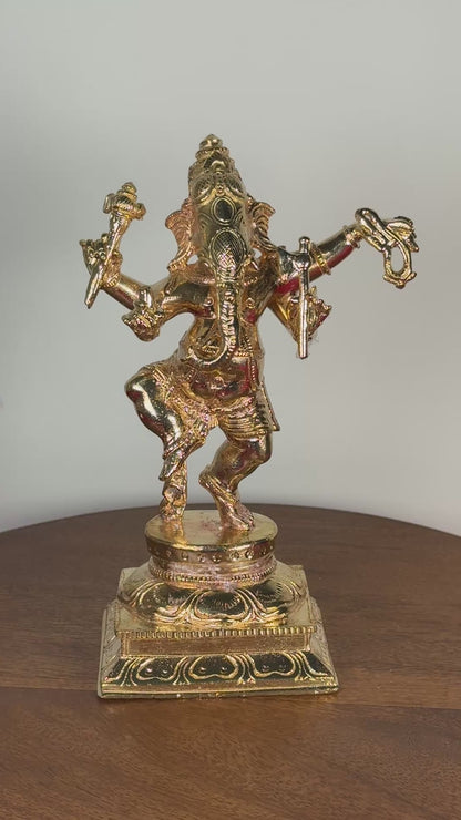 Nartana/ Naatya Ganapati idol made of panchaloha
