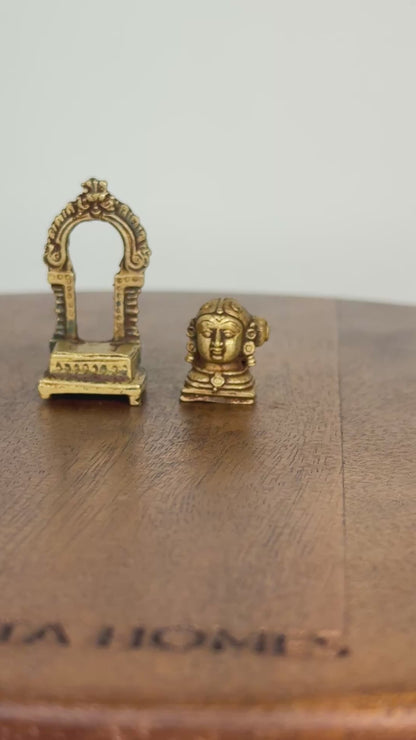 Gowri with peeta prabhavali - museum replicated panchaloha idol