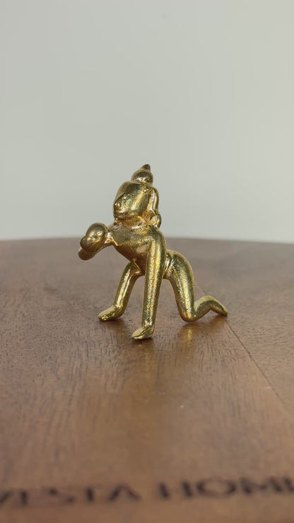 Crawling butter ball Krishna idol made of panchaloha