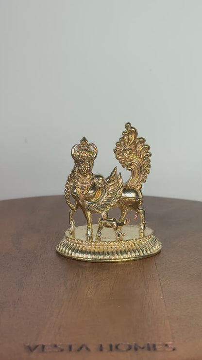 Kamadhenu idol - panchaloha idol