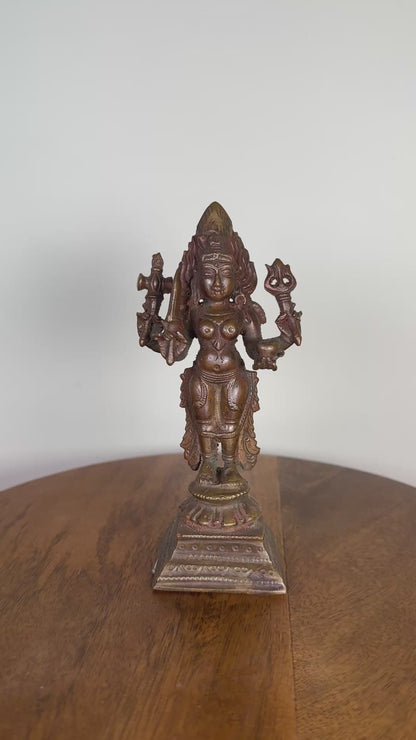 standing Mariamman/maraiamma - Museum Replicated copper idol