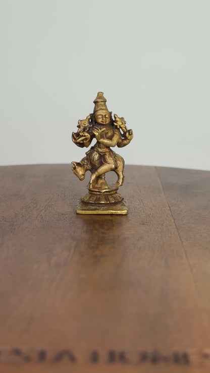 Miniature venugopala krishna - museum replicated panchaloha idol