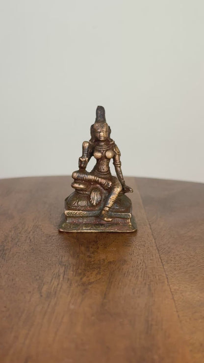miniature Uma devi/boga shakti - museum replicated copper idol
